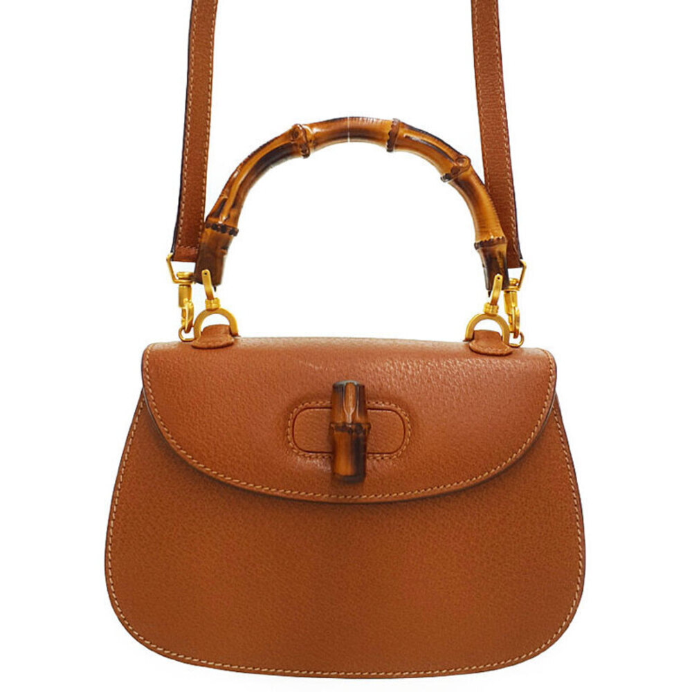 Gucci Bag Handbag Handle Shoulder Bamboo Leather Top - Picture 2 of 9